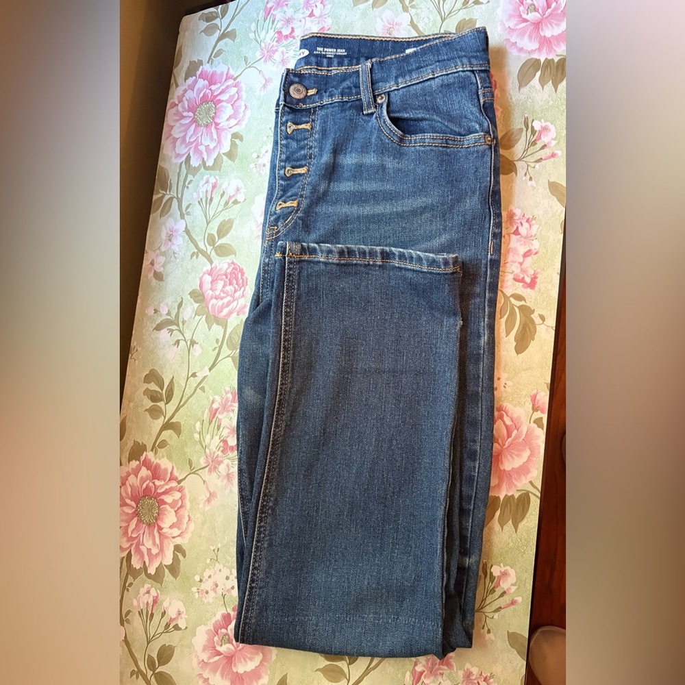 OLD NAVY button fly power straight ankle